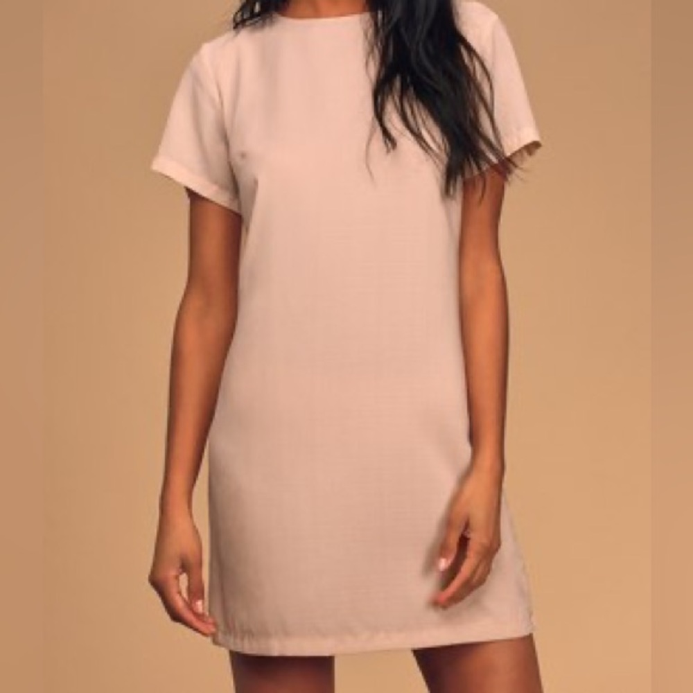 Lulus Blush Pink Shift and Shout Dress